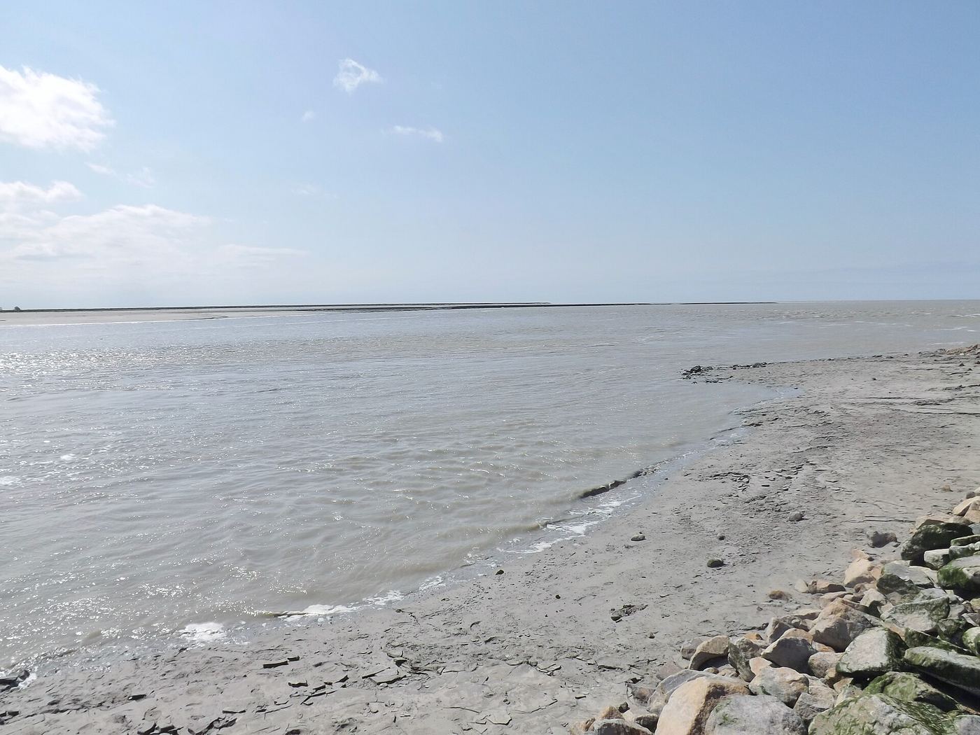 Bay of Mont-Saint-Michel under changing skies